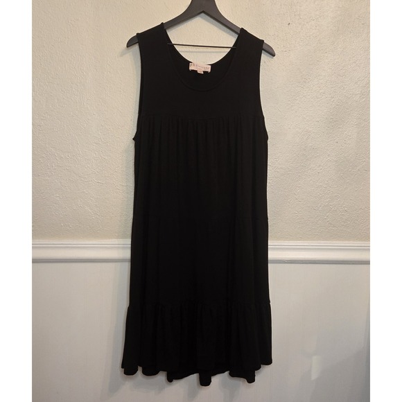 Philosophy Womens Sleeveless‎ Dress Casual Tiered Stretch Black Comfy 2X XXL - Picture 1 of 10